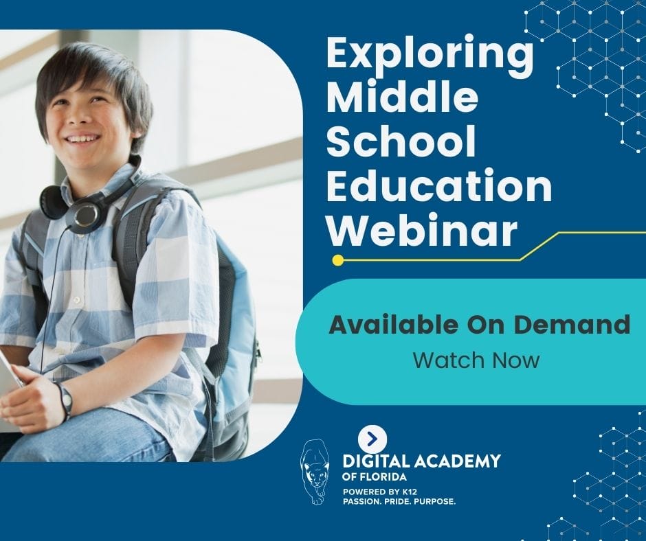 Exploring Middle School Education Webinar banner