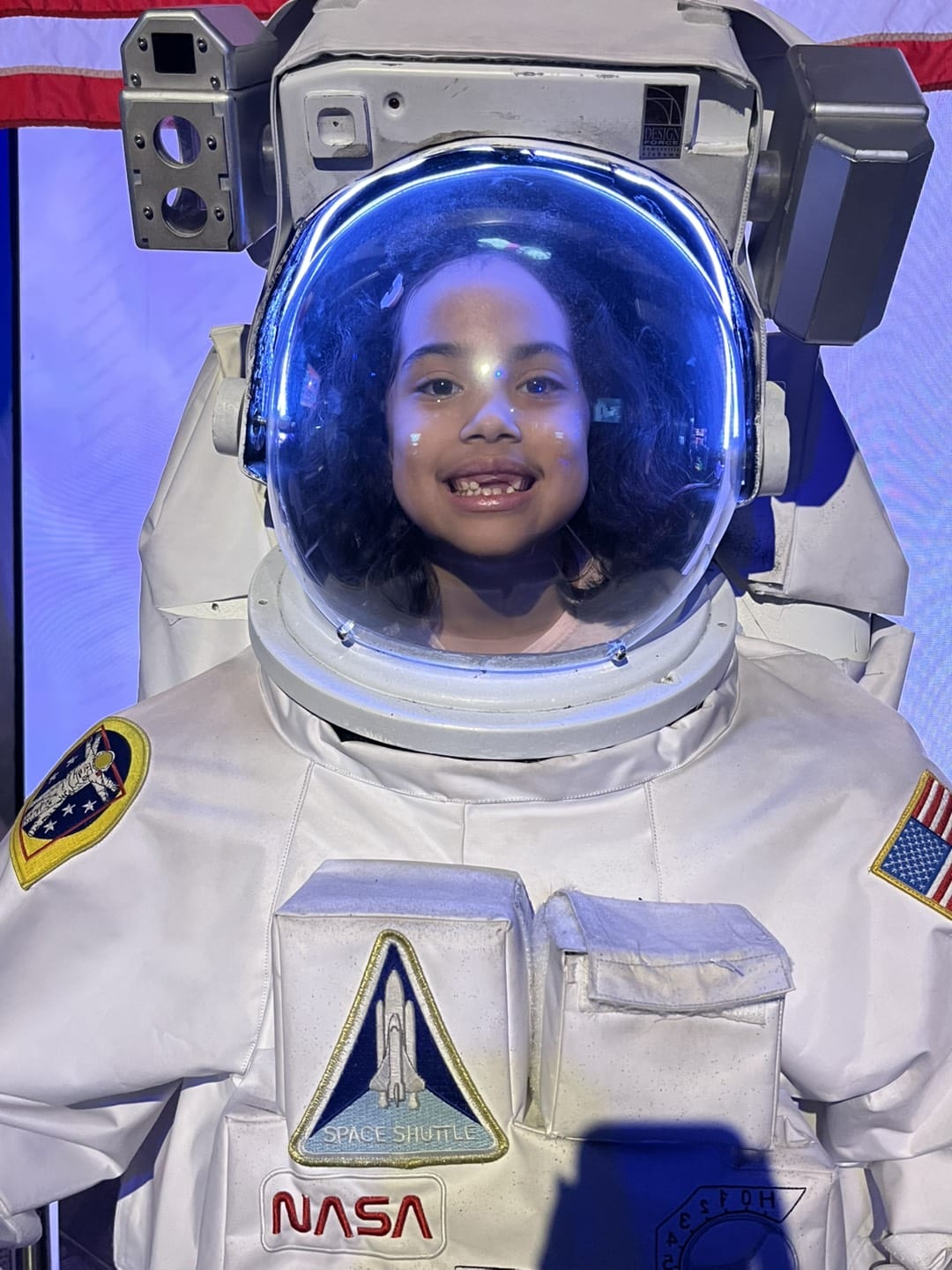 girl in astronaut suit