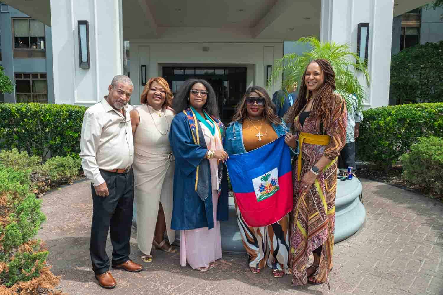 family with graduate student