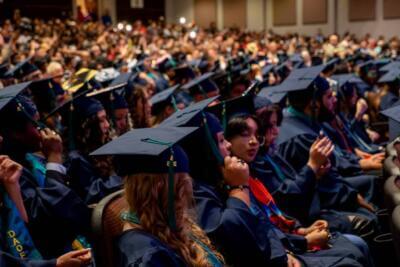 students at graduation