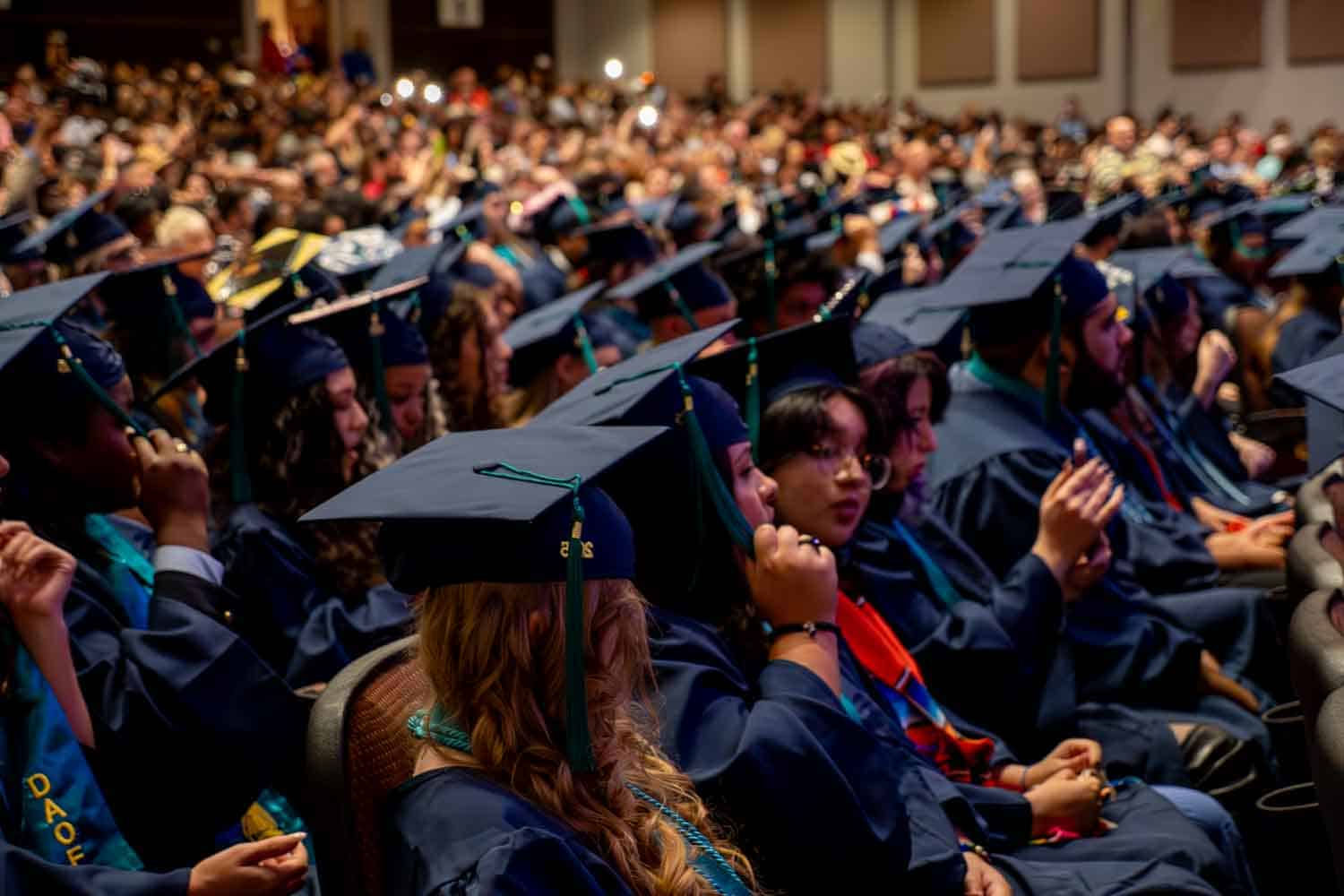students at graduation