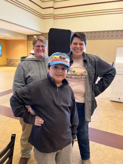 happy people in the movie night