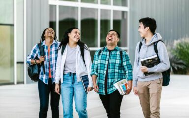 Students laughing