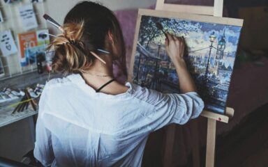 Girl painting