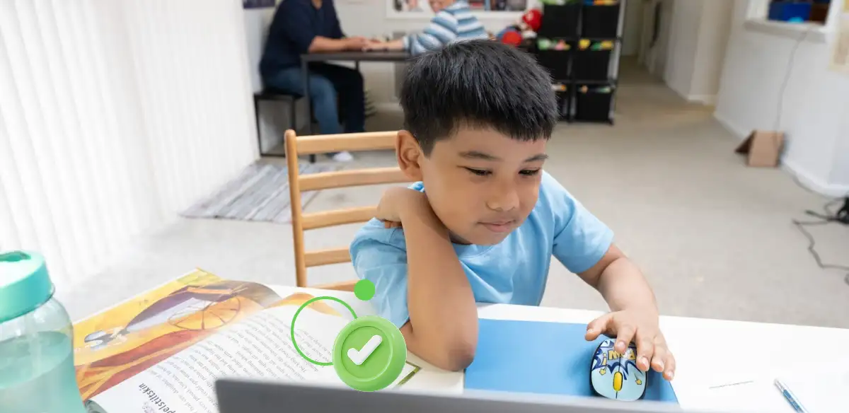 boy studying